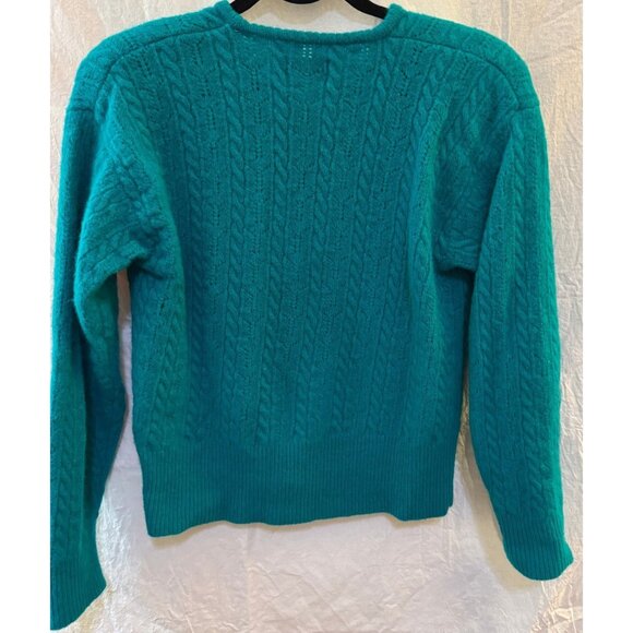 VTG Esprit Hong Kong Label Collection Lambswool Sweater Cable Knit Henley Sz S - Picture 2 of 11